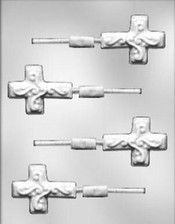 Cross w/Scrolls Chocolate Mold Lolly