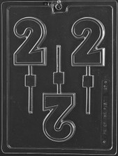 Number 2 Chocolate Mold Lolly