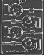 Number 5 Chocolate Mold Lolly