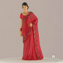 Traditional Indian Bride Wedding Cake Topper