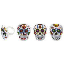 Dia De Los Muertos Cake or Cupcake Topper ( 6 pc )