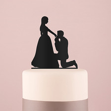 Cinderella Moment Black Silhouette Acrylic Wedding Cake Topper - (Duplicate Imported from BigCommerce)