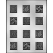 Baby Quilt Squares Chocolate Mold*