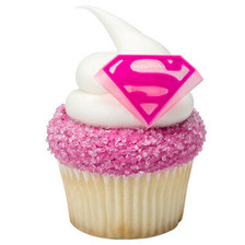 Supergirl Cake Or Cupcake Topper ( 6 pc )*