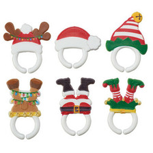 Whimsical Feet/Hats Assorted Cake and Cupcake Toppers Rings ( 6 pc )