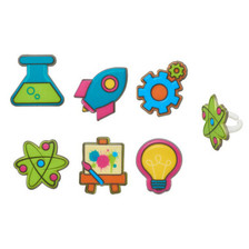 Science /Technology Asst Cake or Cupcake Topper ( 6 pc )