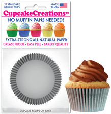 Silver Cupcake Liners ( 32 pcs )
