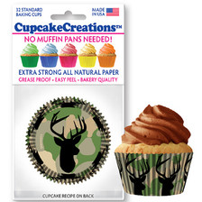 Deer and Camo Cupcake Liners ( 32 pcs )