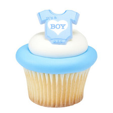 It's A Boy Cake or Cupcake Topper ( 6 pc )