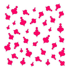 Scattered Ornaments Cookie Stencil 