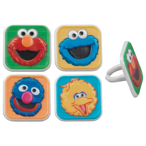 Sesame Street Bright & Fun Cupcake Rings (8pc)