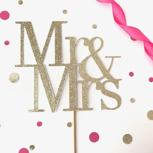Mr & Mrs Cake Topper ( 1 pc )