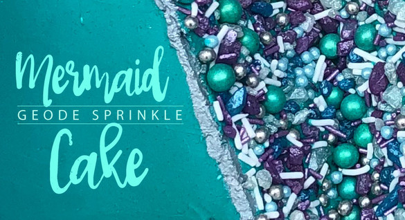 Mermaid Geode Sprinkle Cake