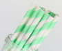 Mint Green Striped Paper Straws ( 25 pc )