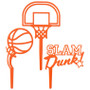 Basketball Slam Dunk Cake Topper (3pc)