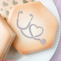 Stethoscope and Heart Cookie Stencil