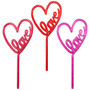 Neon Heart Assortment Cupcake Toppers (6 pc)