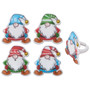 Holiday Gnomes Cake or Cupcake Toppers (8pc)
