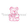 Teddy Bear with Gift PYO Cookie Stencil