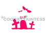 Graveyard with Bats Cookie Stencil