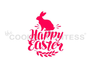 Happy Easter with Bunny Cookie Stencil