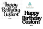 Happy Birthday Name Cake Topper