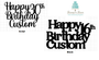 Happy Birthday Age & Name Cake Topper