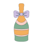Champagne Bottle with Bow Cutter