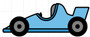 Race Car Blue Cutter