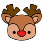 Cute Reindeer Head Cutter (Multiple Sizes)