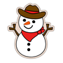 Cowboy Snowman Cutter
