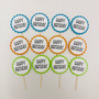 Scallopped Happy Birthday Toppers (12pc)