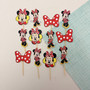 Red Minnie Mouse Cupcake Toppers (12pc)