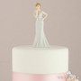 Bride Blowing Kisses Wedding Cake Topper