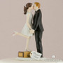 A Kiss and We're Off! Wedding Cake Topper