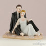 Romantic Couple On Beach Wedding Cake Topper