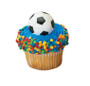 Soccer Ball Cake or Cupcake Topper ( 6 pc )