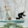 ''Gone Fishing'' Bride Wedding Cake Topper