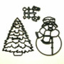 Snowman and Trees Patchwork Cutter Set ( 13 pc )*