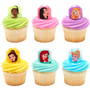 Princess Gems Asst Cake or Cupcake Topper ( 6 pc )