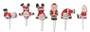 Tumbling Santas Cake and Cupcake Toppers ( 3 pc )