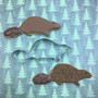 Beaver cookies made with our exclusive stainless steel cookie cutter
