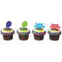 Happy Birthday Balloon Asst Cake or Cupcake Topper ( 8 pc )
