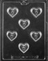 Decorative Heart Chocolate Mold Fill