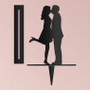 Kissing Couple Black Silhouette Acrylic Wedding Cake Topper - (Duplicate Imported from BigCommerce)