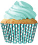 Caribbean Blue Polka Dots Cupcake Liners ( 32 pc )