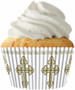 Gold Cross Cupcake Liners ( 32 pc )
