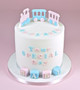 cake using art deco lettering made with FMM art deco upper case tappits