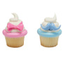 Bows and Mustaches Cake or Cupcake Topper ( 6 pc )*