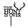 The "Hunt is Over" Wedding Cake Topper Black Acrylic